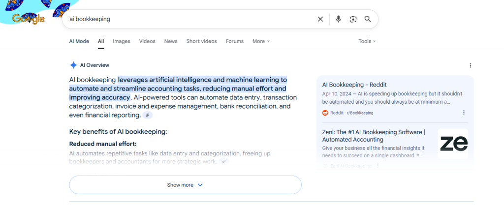 ai bookeepping ai overview